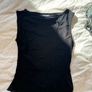 Brandy Melville Kathleen Mesh top- Women's Black Sleeveless Top